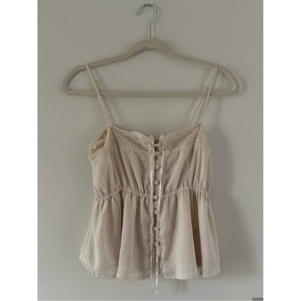 American Eagle Cream Lightweight Spaghetti Strap Cami